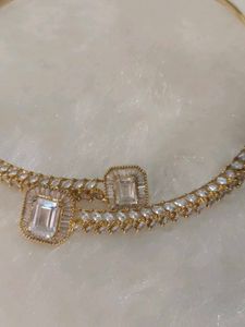 Diamond hasli necklace set