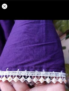 Purple Cotton Kurta