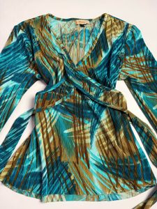 Y2K Printed Wrap Top