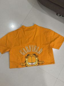 Cute Yellow V-Neck T-Shirt and pajama set