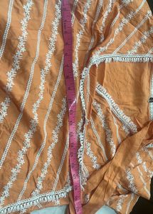 mulmul brand Orange Embroidered sets