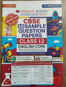 Class 12 English Core Sample Papers cbse 2025 exam