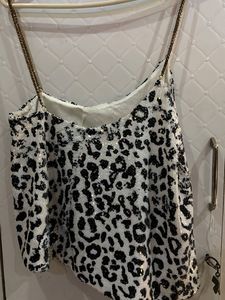 Sparkly Leopard Print Camisole Top
