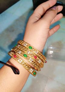 Gold-toned Bangle Set