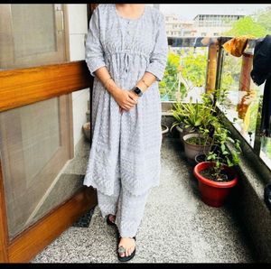 Grey stylish kurta set
