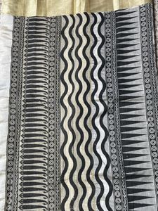 Stylish Black and White Saree