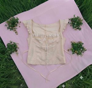 Cream Corset Style Top