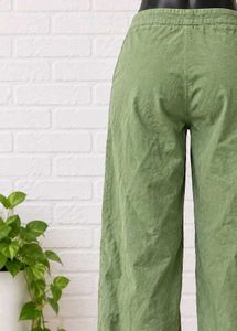Women's Green Wide Leg Pants