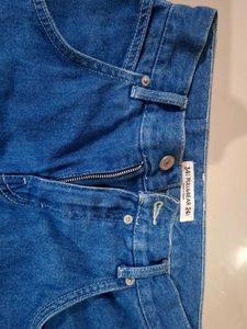 Blue Denim High-Waisted Jeans