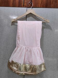 INDDUS -  Pink Set with Gold Border