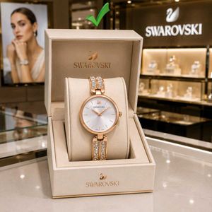 SWAROVSKI DREAM ROCK SILVER DIAL WD ROSEGOLD STRAP