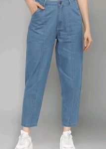 Tokyo Talkies Tapered fit crop jeans | Mid rise