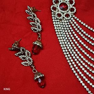 💥Sale, Red Kundan jewellery set