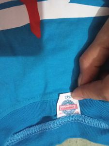 Blue Graphic Print T-Shirt
