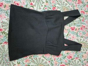 Black backless top, size: S