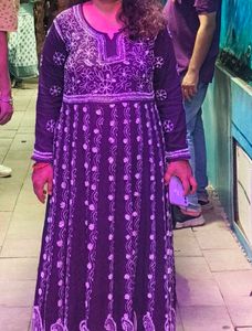 Elegant Embroidered Anarkali Kurta