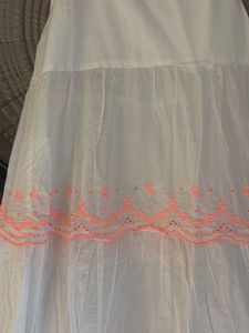 Tiered Maxi Dress with Coral Embroidery