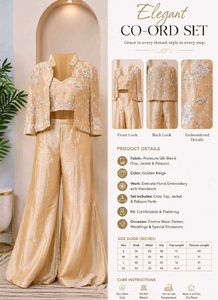 price drop📉 luxury set (blouse+shrug+Palazzo)