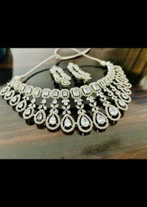 American Diamond Bridal/ Engagement Necklace Set