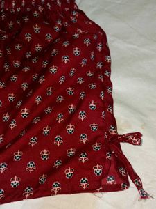 Cute Red Printed Shorts