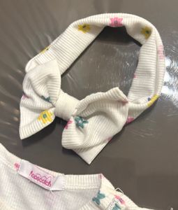Baby Girl Floral Romper with Headband