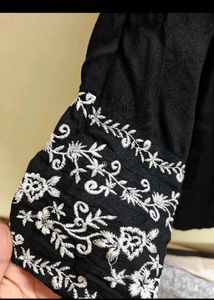 Embroidered Black Kurta Tunic