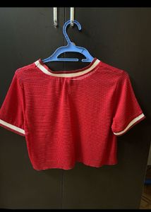Red Mesh Top