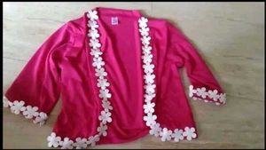 Stylish Pink &amp; Black shrug Set