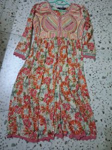 Floral Print Kurta Set with Dupatta