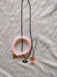 Kawaii Charm Bracelet &amp; Necklace Set