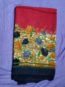 Floral Print Saree