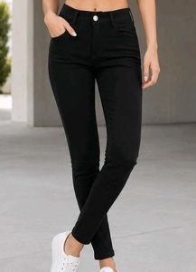 Classic Black Slim Fit High Waist Jeans