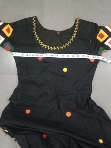 Black Embroidered Sharara Suit
