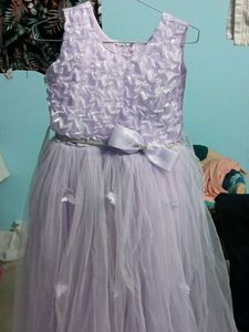 Girls Lavender Sequined frock