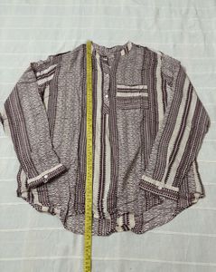 Boho Print Button-Up Tunic