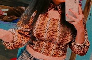 Tiger Print Crop Top