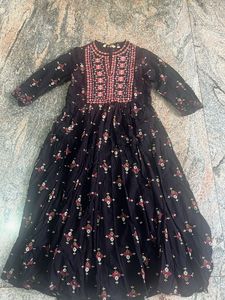 black festive Anarkali kurti