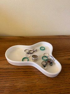 Stylish White Ring Holder Dish
