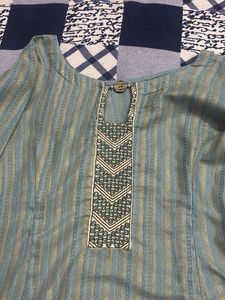 Elegant Striped Kurta and Palazzo Set