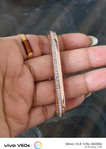 Elegant Rose Gold Tone Bangle Bracelet