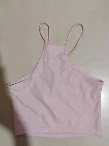 Sparkly Halter Neck Crop Top