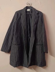 Striped Herringbone Blazer Jacket
