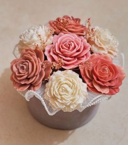 Big Rose Candle Bouquet