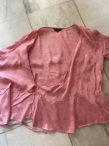 Pink Wrap around top