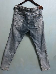 Grey Blue Washed Jeans for Men