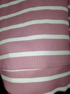 lavendre stripped ribbed crop top💜
