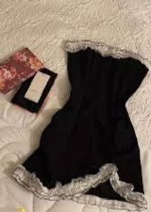 PINTEREST RARE Chic Black Ruffled Mini Dress