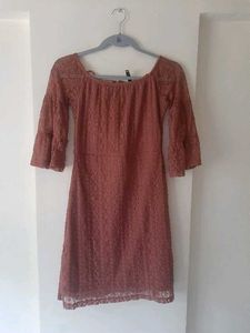 Lace Off-Shoulder Mini Dress