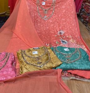 Embroidered Kurta Set - Multiple Colors