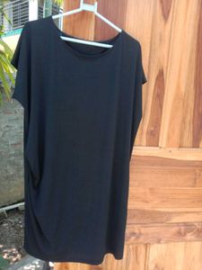 Black Oversized Tunic Top